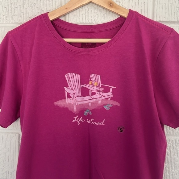 LIFE IS GOOD WOMENS CRUSHER TEE BEACH VIBES SIZE SMALL - Picture 3 of 8